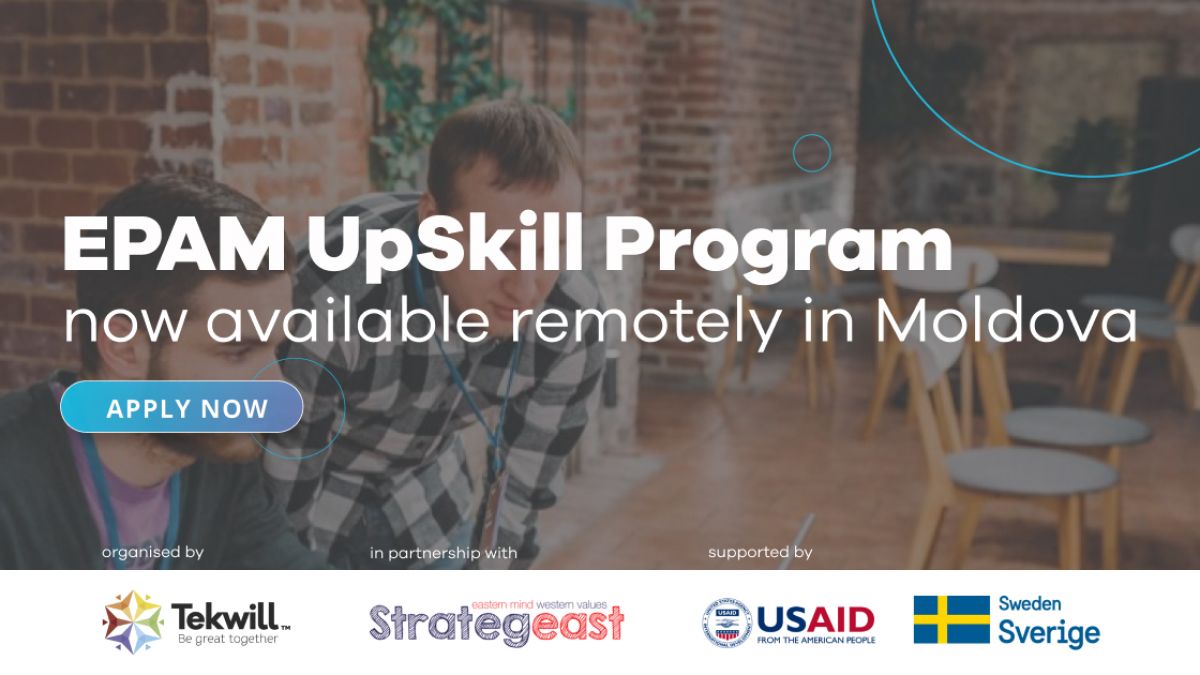 Instruire și angajare într-o companie IT globală. Aplică la programul „Epam Upskill” și lansează-te în carieră