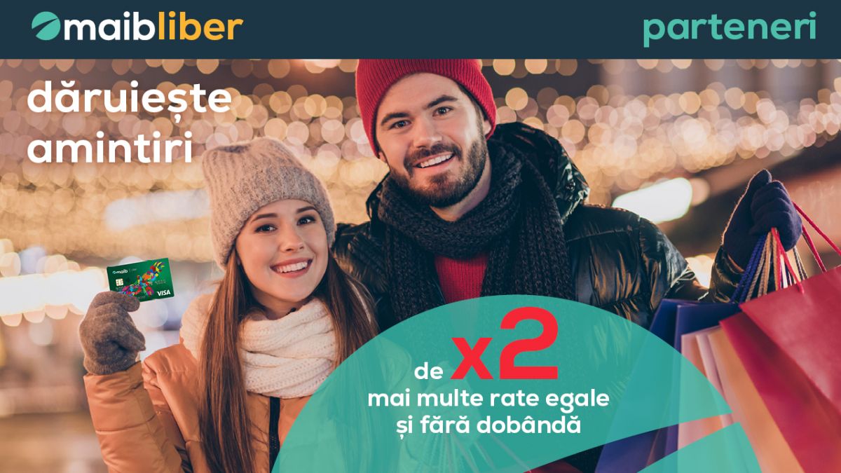 Liber de sărbători cu partenerii LiberCard: de două ori mai multe rate pentru cumpărăturile preferate