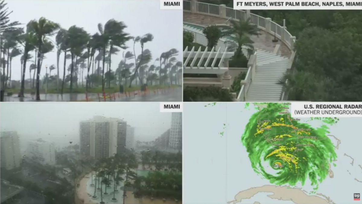 LIVE VIDEO. Uraganul Irma, cel mai mare din istorie, lovește din plin statul american Florida