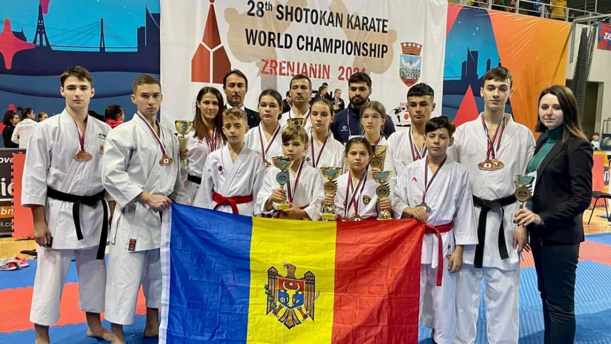 Luptătorii din Republica Moldova au cucerit 16 medalii la Campionatul Mondial de karate shotokan
