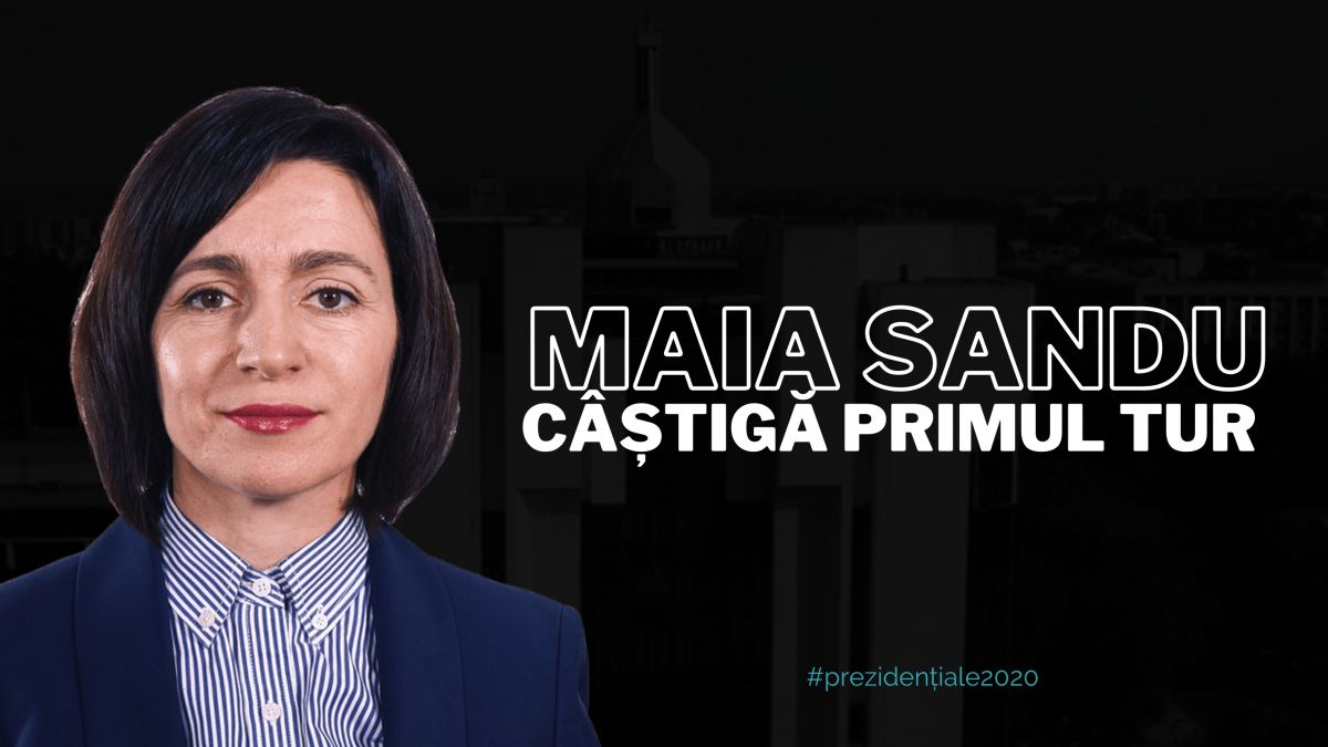 Maia Sandu câștigă primul tur al alegerilor prezidențiale. Rezultate preliminare