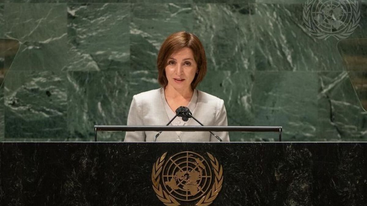 Maia Sandu de la tribuna ONU: „Republica Moldova este un stat angajat pentru pace”