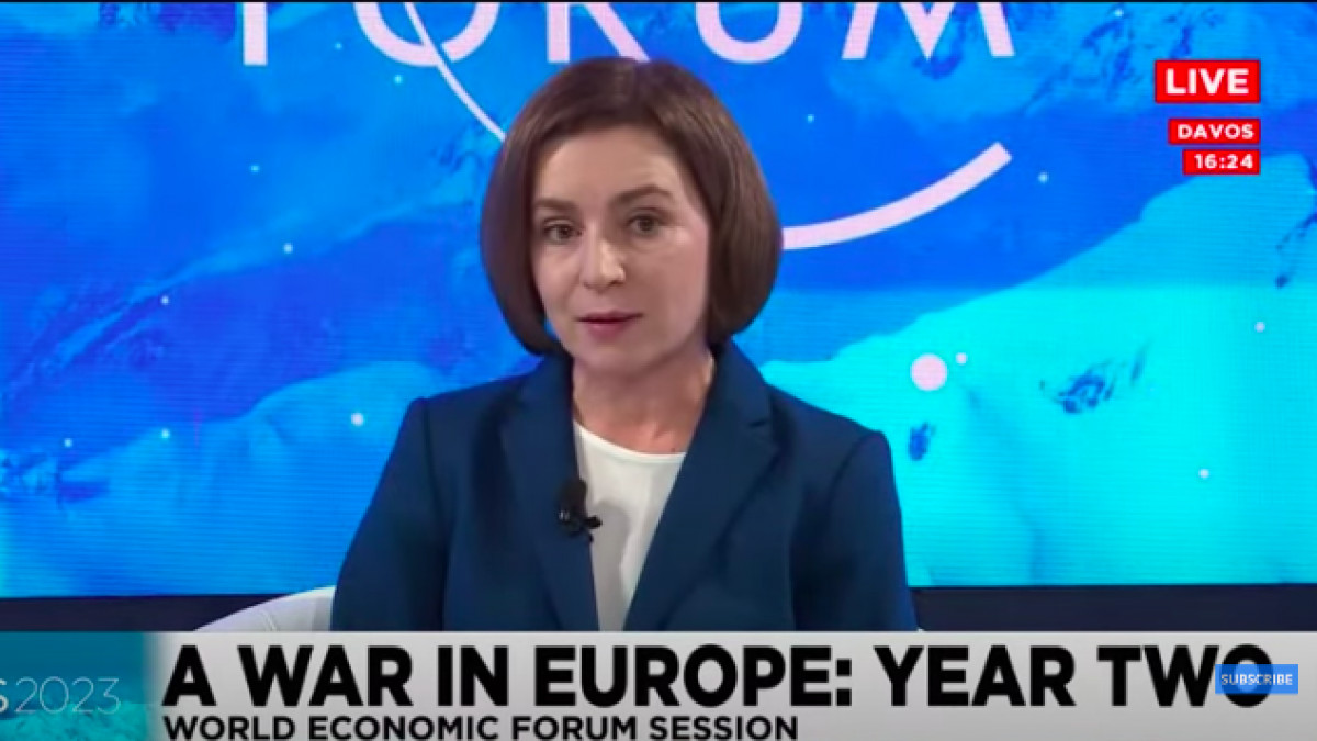 Maia Sandu, la forumul economic de la Davos: Trebuie să ajutăm Ucraina să câștige acest război pentru că altfel, fiecare dintre noi va fi în pericol (VIDEO)