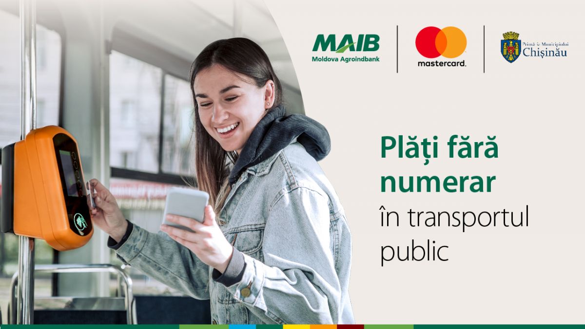 Plăți fără numerar în transportul public! Mastercard și Moldova Agroindbank implementează primul proiect de acest fel din Moldova