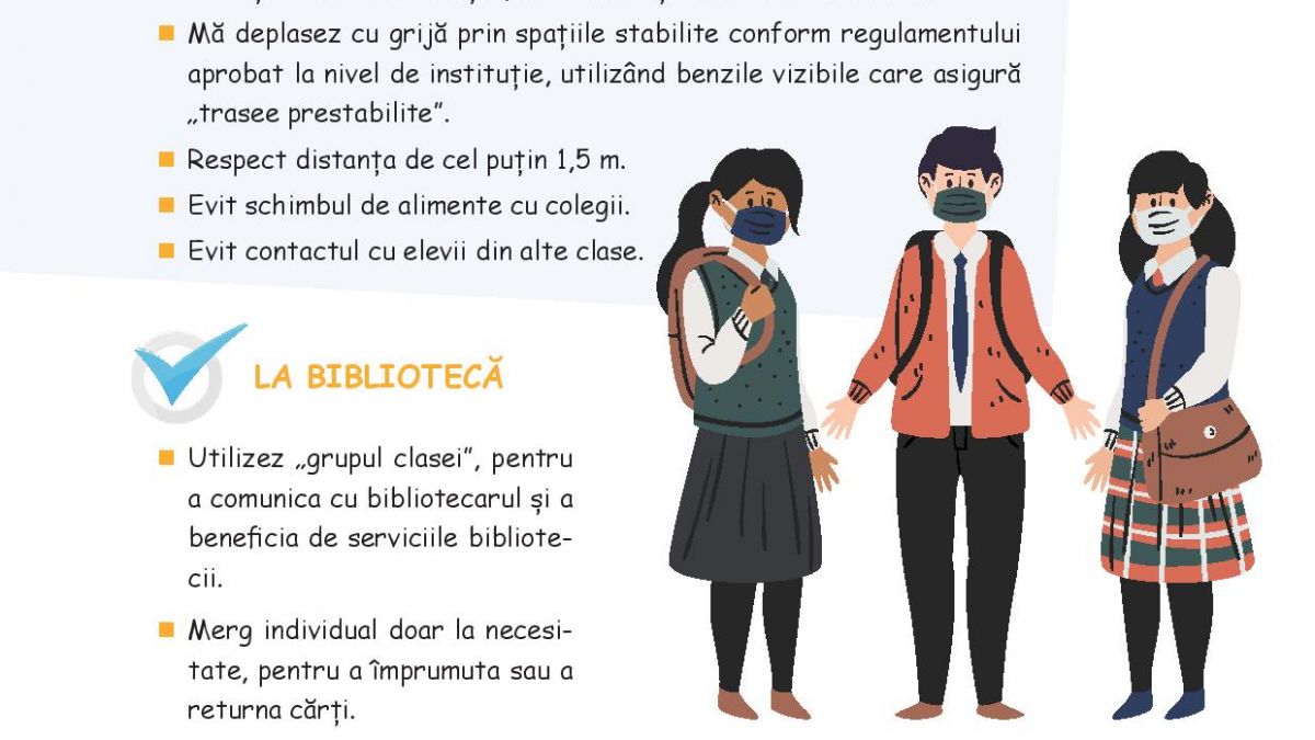 Elevii vor primi ghiduri de comportament pe timp de pandemie. Ce conțin acestea