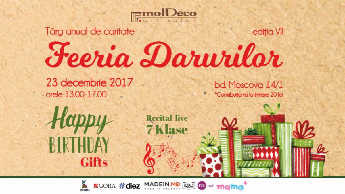 MOLDECO vă invită la cea de-a VII-a ediție a Târgului de Crăciun FEERIA DARURILOR