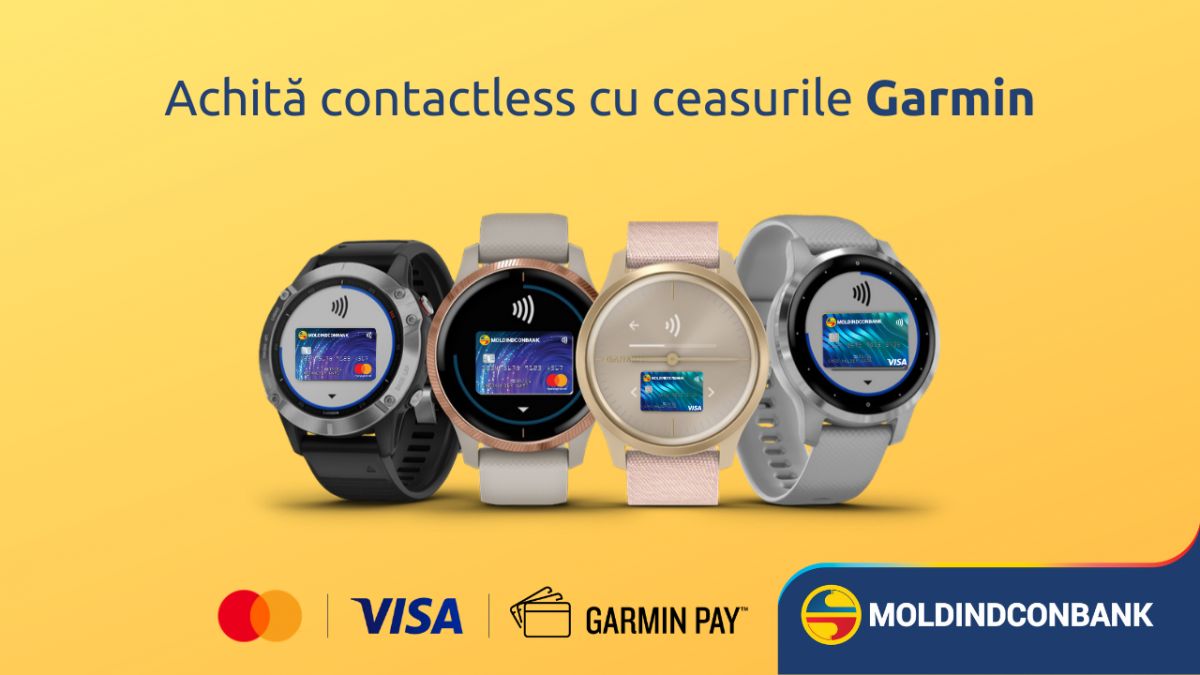 Noutate de la Moldindconbank! Instituția a lansat serviciul Garmin Pay