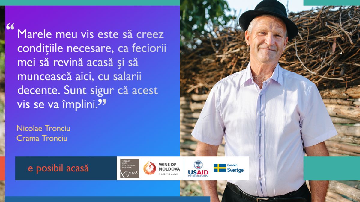 Nicolae Tronciu – vinificatorul care vrea să-și readucă feciorii acasă. Povestea lui, în campania EposibilACASĂ