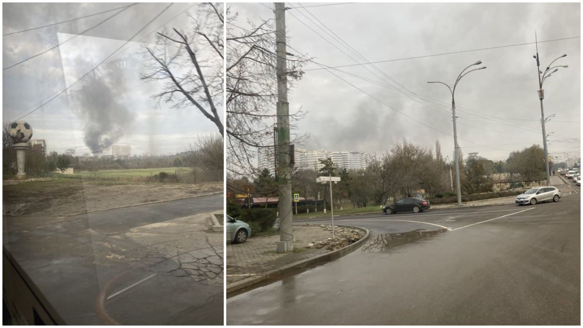 Nor de fum în sectorul Râșcani al capitalei. Arde o casă privată