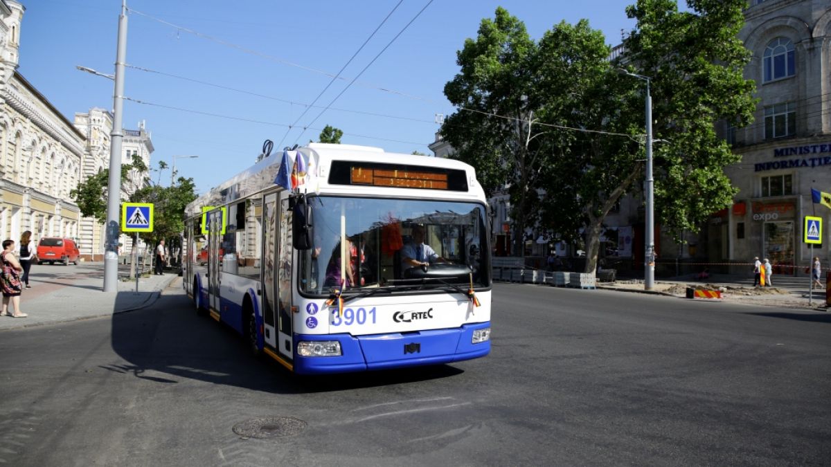 Noua rută de troleibuz de pe strada Columna va fi lansată în zilele următoare