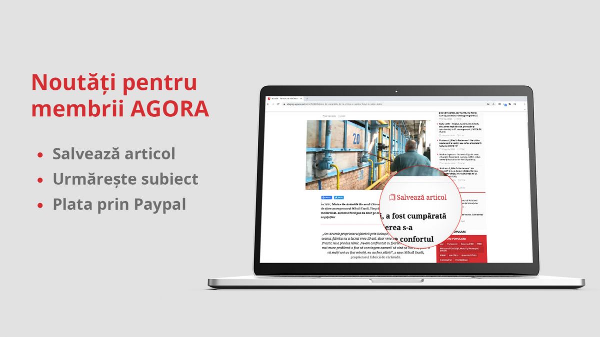 Noutăți pentru membrii AGORA: Salvarea articolelor, vizual nou pentru Contul Meu și posibilitatea de a ne susține prin Paypal (EDITORIAL)