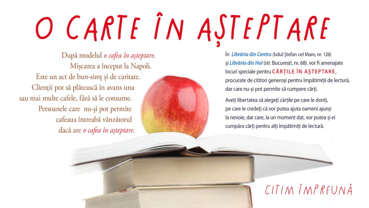 „O carte în așteptare” în două librării din Chișinău. Citim împreună și dăruim lectură
