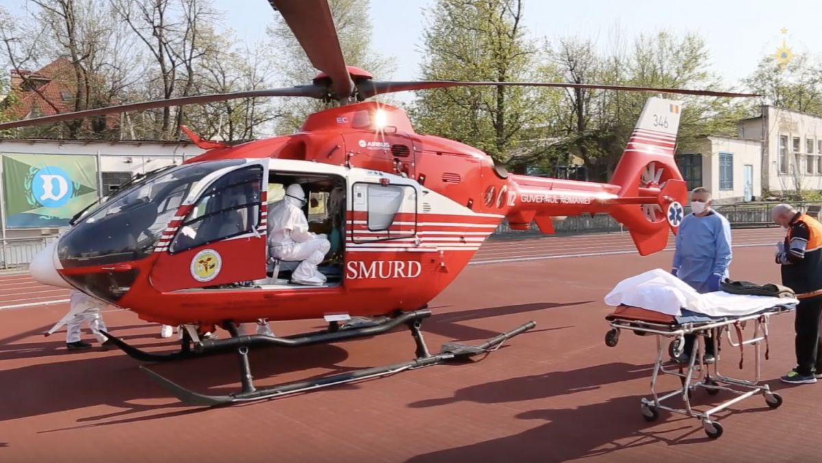 O femeie din Ocnița a fost transportată cu un elicopter SMURD la Chișinău (VIDEO)