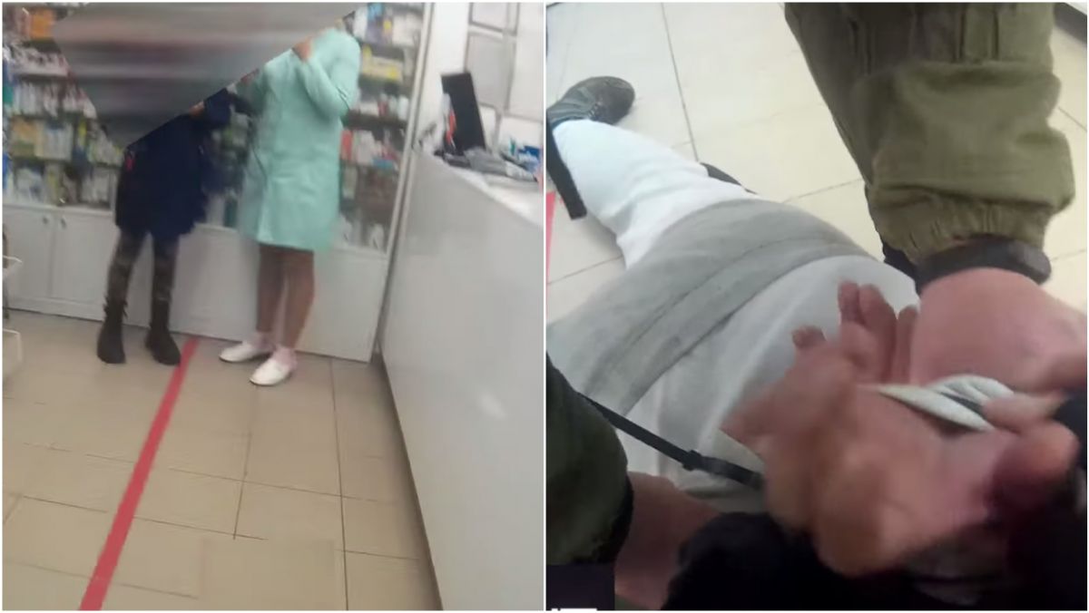 O minoră a cerut ajutor într-o farmacie, speriată de un bărbat care ar fi urmărit-o. Intervenția oamenilor legii (VIDEO)