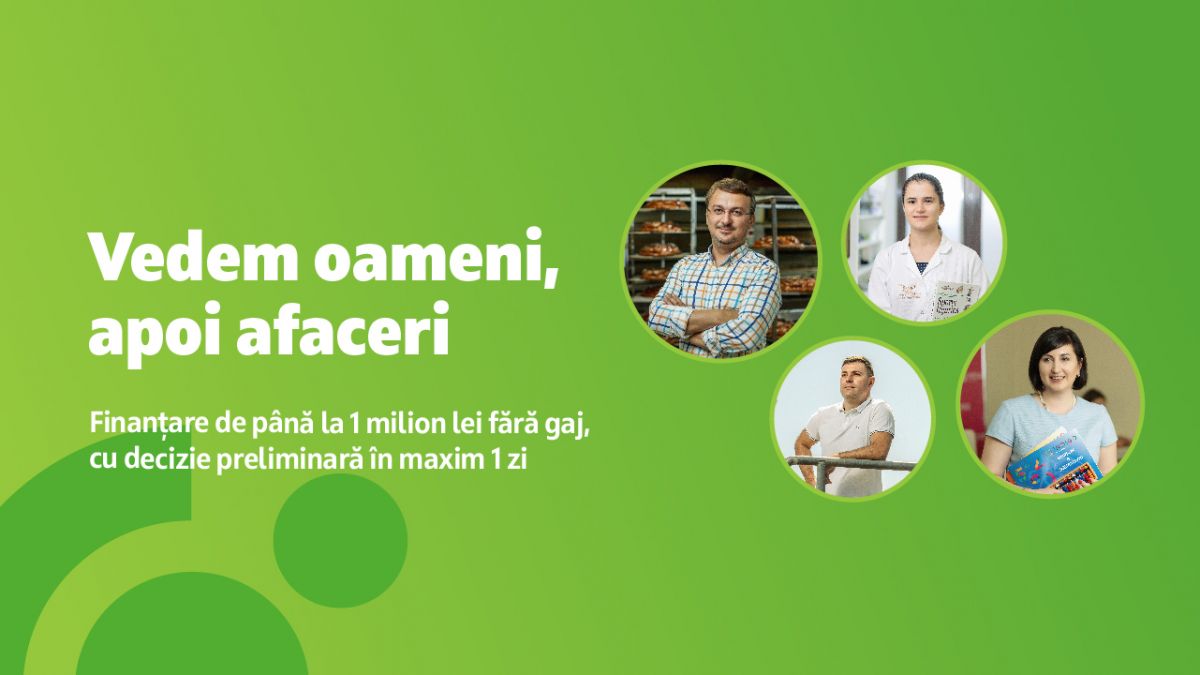 Ofertă specială pentru IMM-uri: până la 1 milion de lei fără gaj, cu decizie preliminară în maxim 1 zi