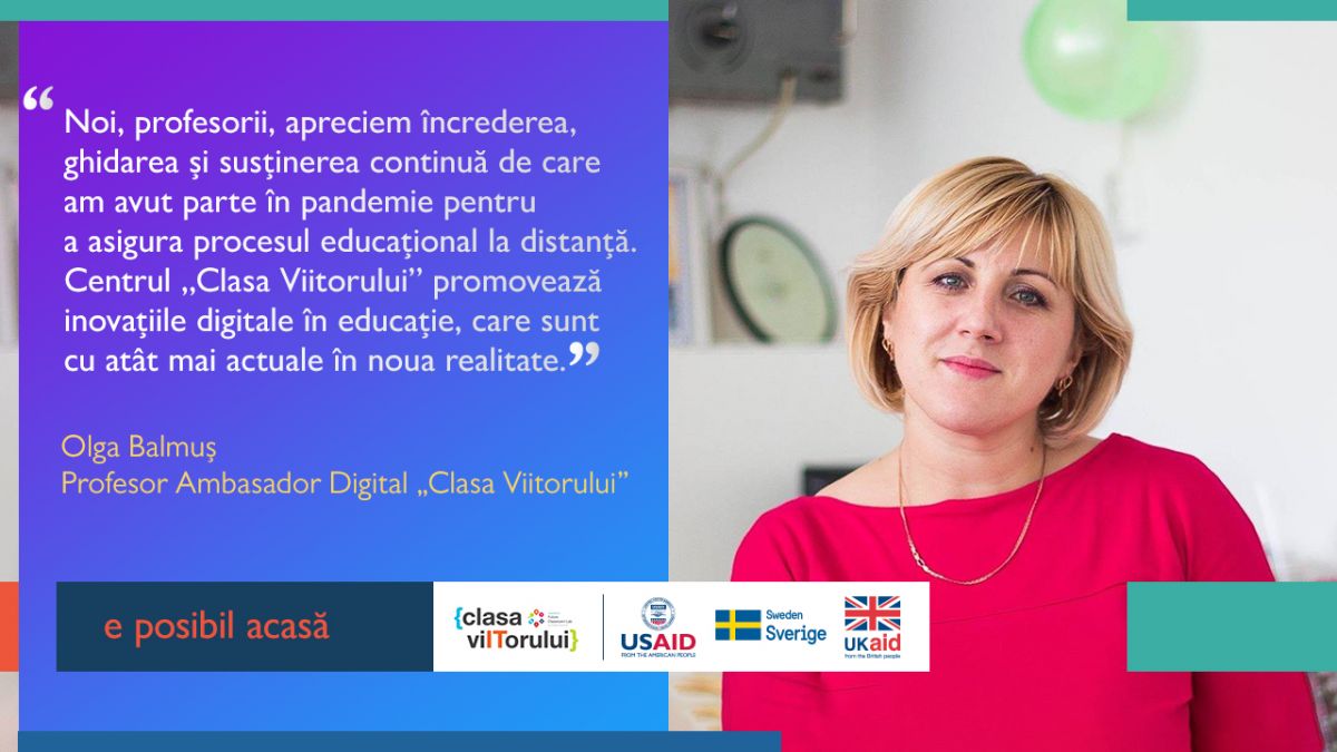 Olga Balmuș – profesoara de fizică și robotică care promovează educația inovativă și demonstrează că #ePosibilAcasă
