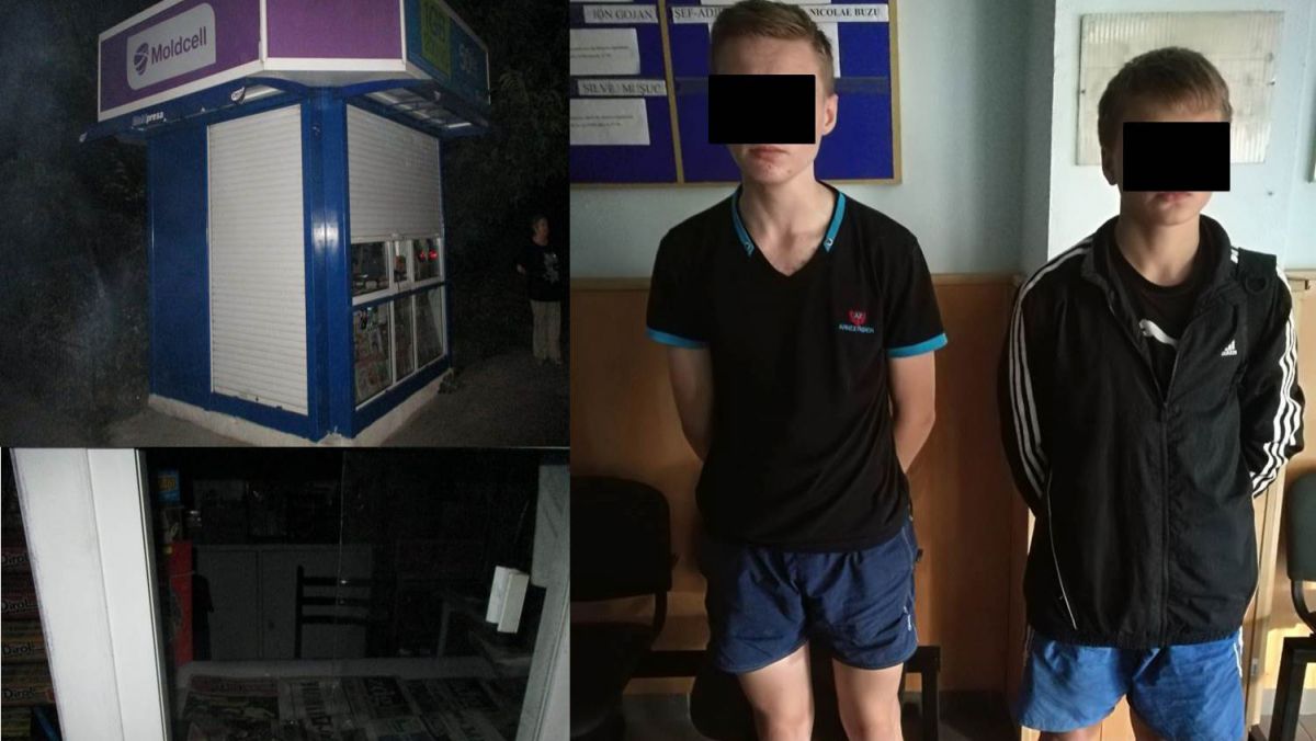 Poliția a reținut doi minori care au spart mai multe gherete în Chișinău