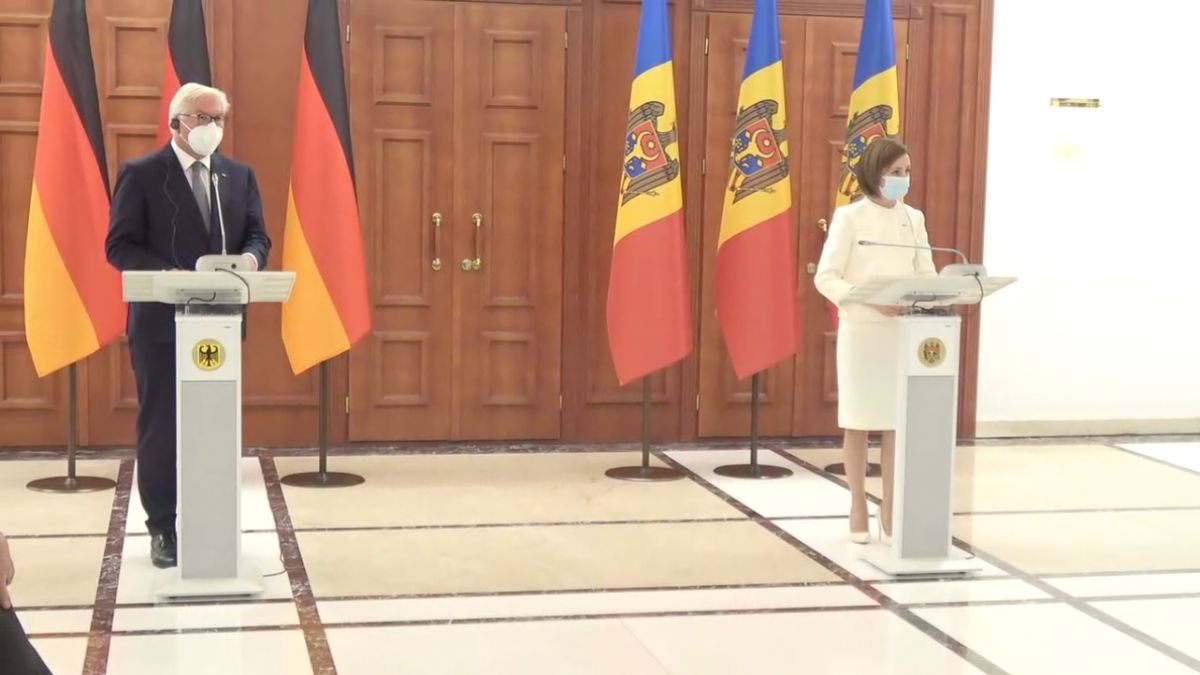 Președinta Maia Sandu și omologul său din Germania, după dialog bilateral: „Observ în R. Moldova un iz al schimbării”(VIDEO)