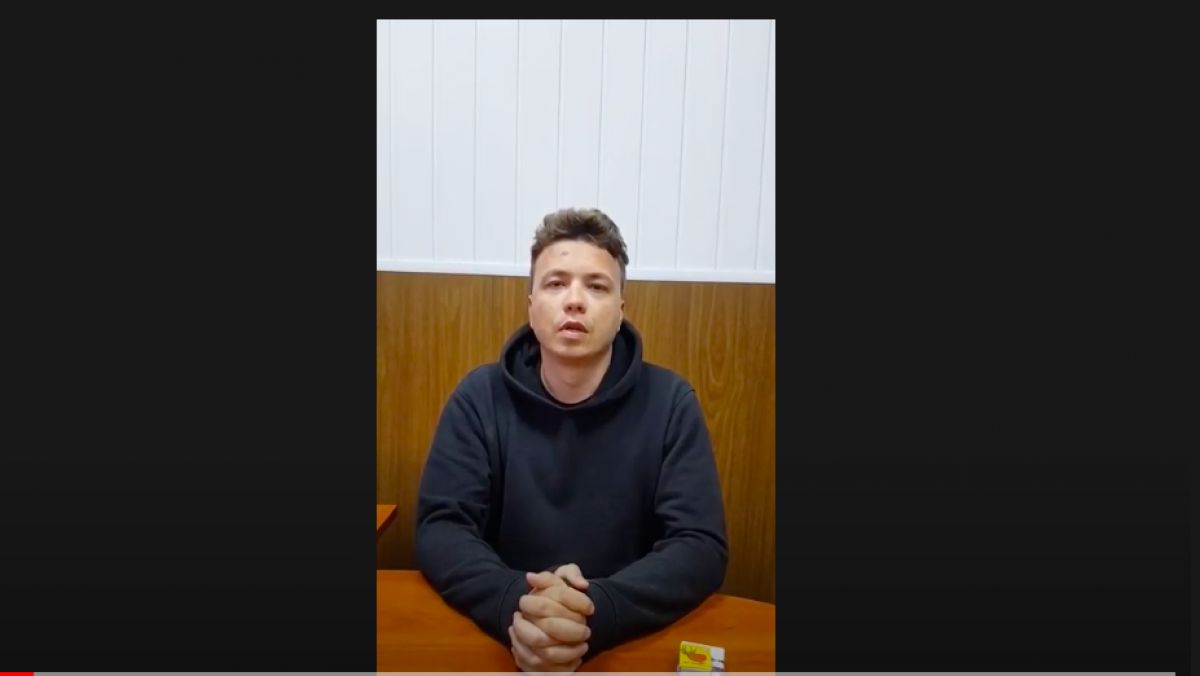 Prima declarație a jurnalistului Roman Protasevici după ce a fost reținut pe aeroportul de la Minsk (VIDEO)