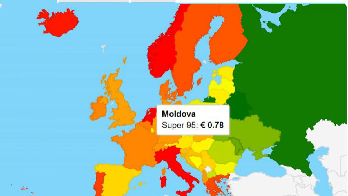 R. Moldova, pe locul șase în Europa în clasamentul celor mai ieftini carburanți