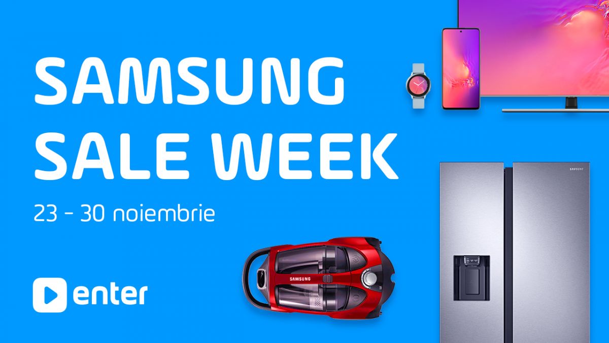 După Black Friday, Enter anunță reduceri generoase de Samsung Sale Week