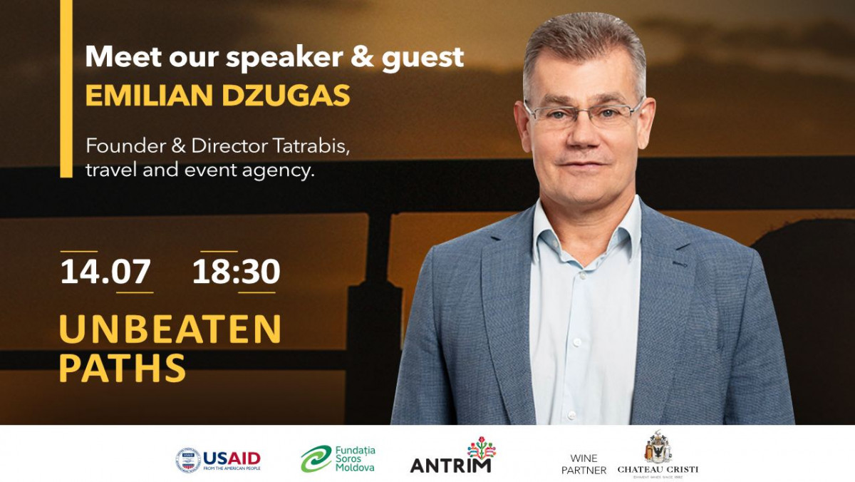 Speakerii #ROOFOFFLINE: Emilian Dzugas îți spune de ce trebuie să lași orașul pentru a parcurge primul traseu turistic din R. Moldova