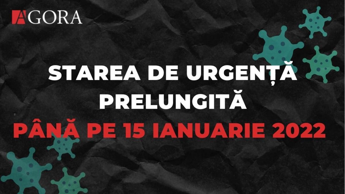 Starea de urgență în sănătate publică a fost prelungită până pe 15 ianuarie 2022