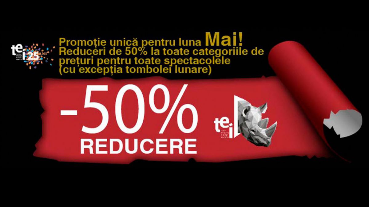 Teatrul „Eugene Ionesco” își bucură spectatorii. Toată luna mai spectacolele vor fi la jumătate de preț