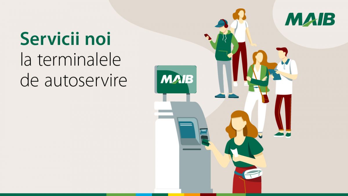 Terminalele de autoservire MAIB – mai multe servicii, mai rapid și mai comod