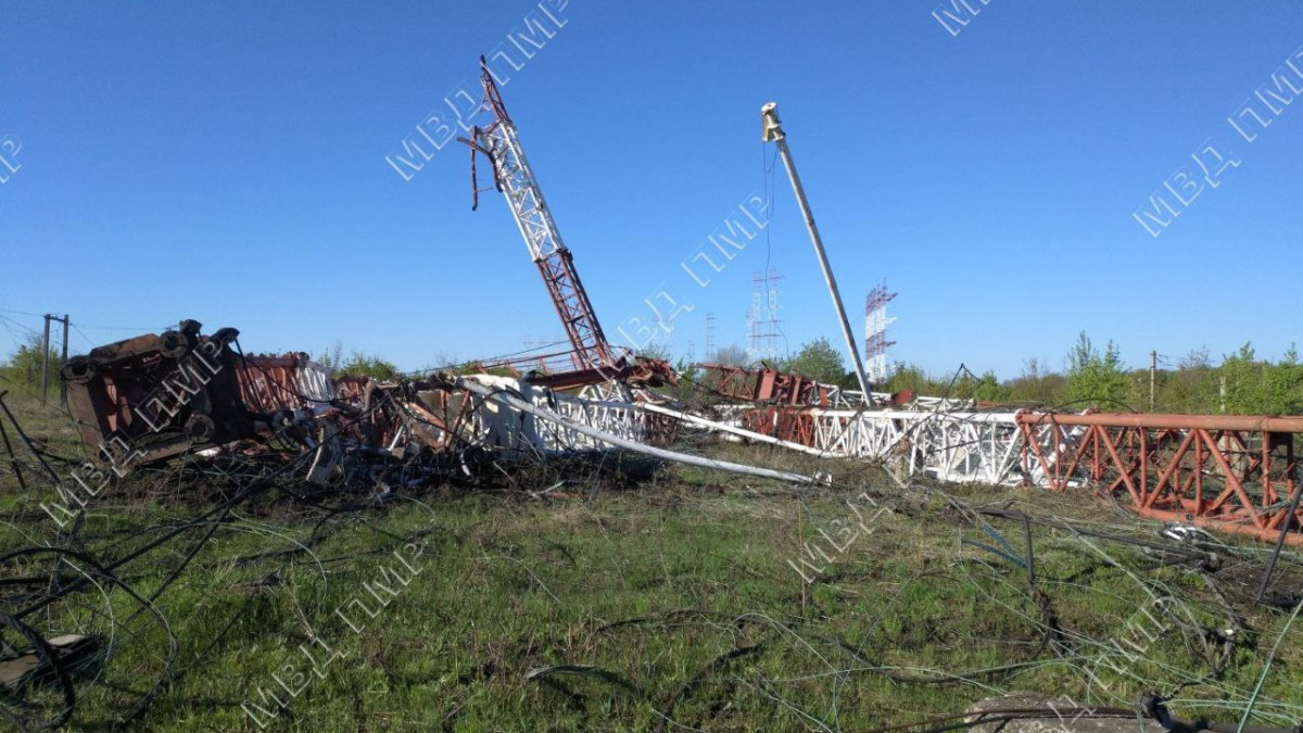 Transnistria: Explozii la un centru radio din Maiak, raionul Grigoriopol. Două antene au fost scoase din funcțiune (FOTO)