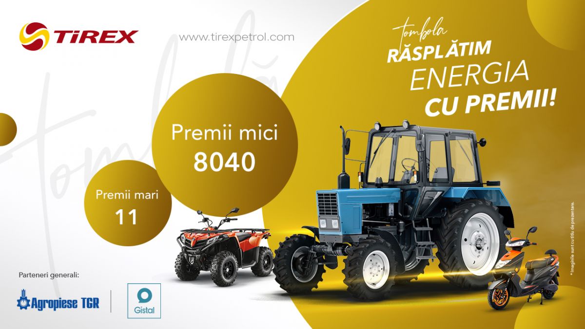 Tirex Petrol a revenit în 2021 cu o Tombolă grandioasă! Urmează trei extrageri cu premii valoroase