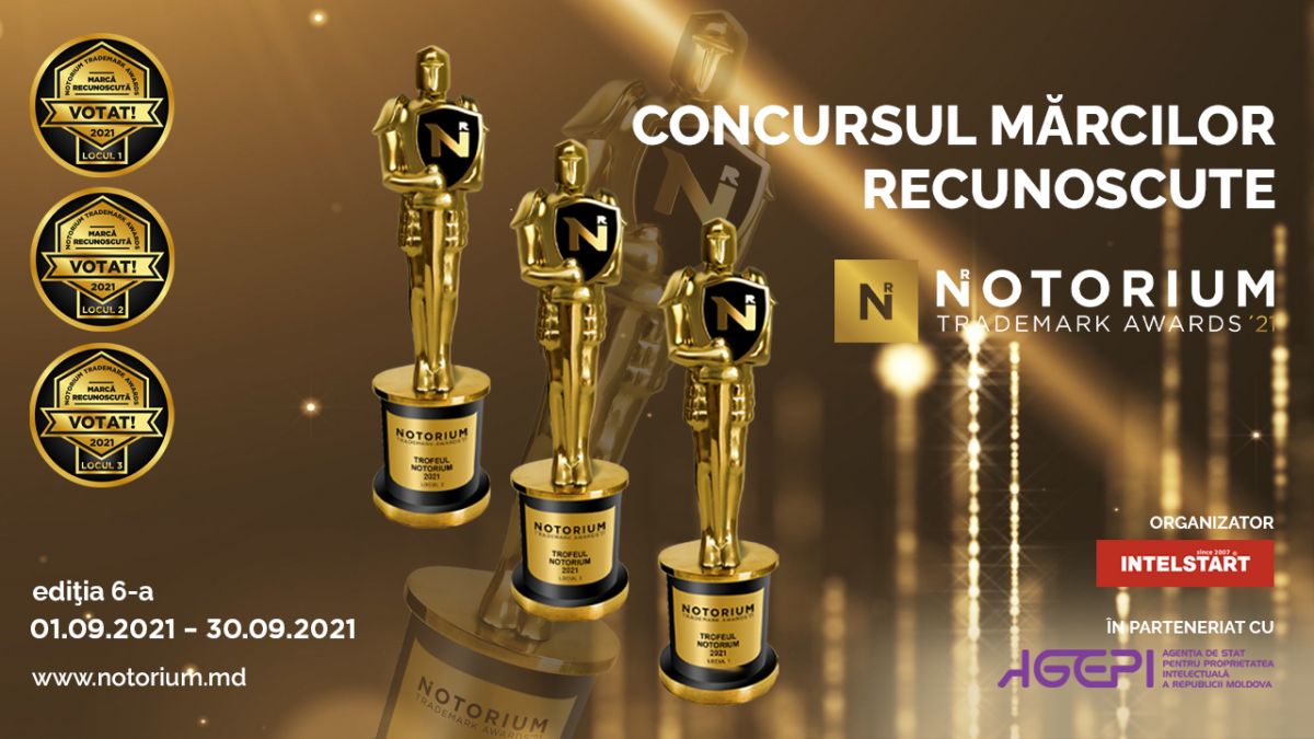 Încă patru zile pentru a vă înscrie marca comercială în concursul brandurilor Notorium Trademark Awards 