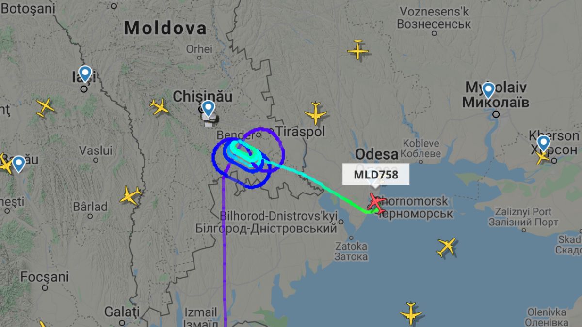 Un avion cu pasageri din Antalya face cercuri deasupra Moldovei în așteptarea permisiunii de aterizare 