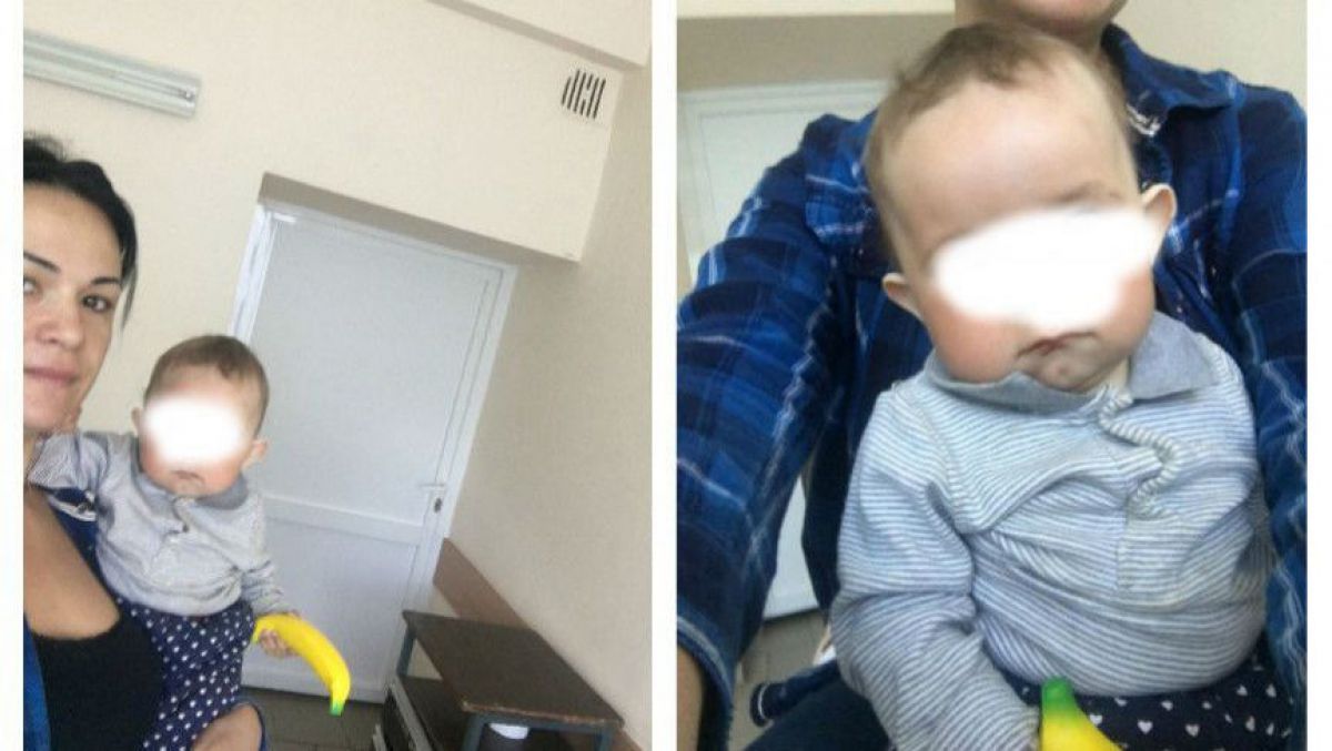 Un bebeluș de 9 luni a ajuns la spital după ce mama lui s-a îmbătat și a rămas să doarmă în tufiș