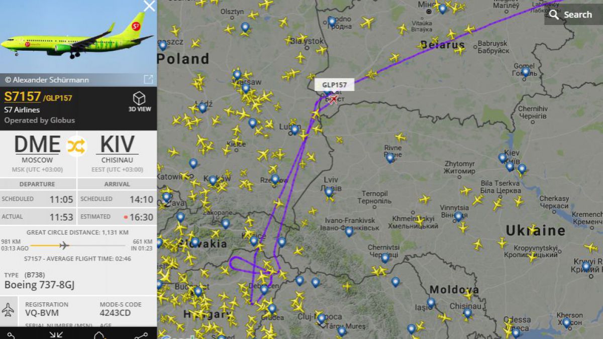 (UPDATE) FOTO. Avionul în care se află Rogozin face cale întoarsă, după ce România i-a interzis accesul pe teritoriul său