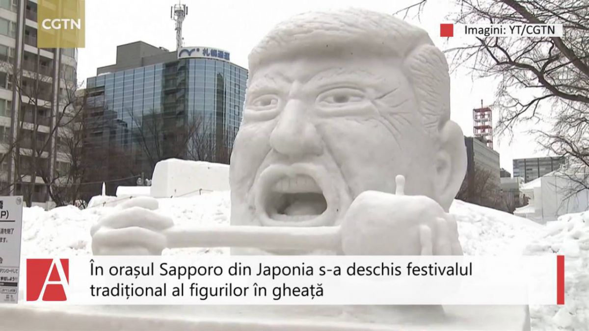 VIDEO. În orașul Sapporo din Japonia s-a deschis festivalul tradițional al figurilor în gheață