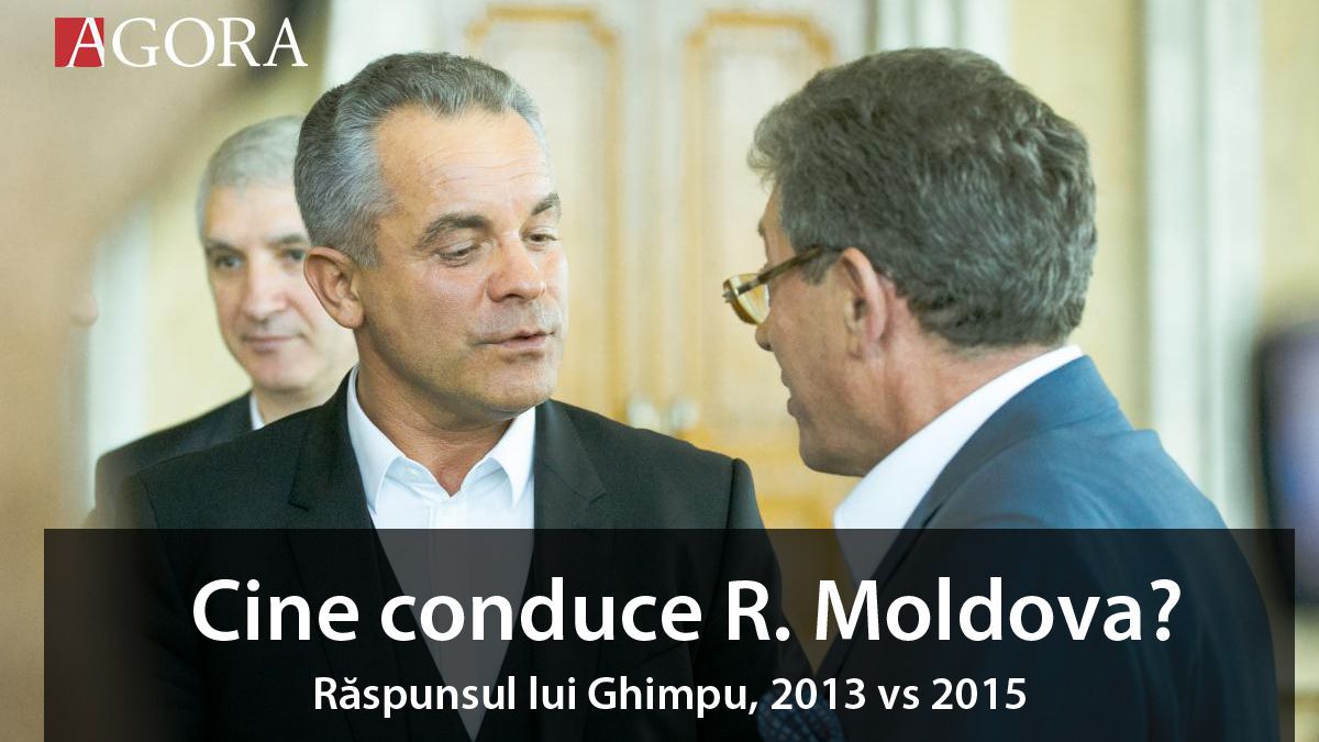VIDEO. Cine conduce Moldova: Răspunsul lui Ghimpu în 2013 vs Ghimpu în 2015