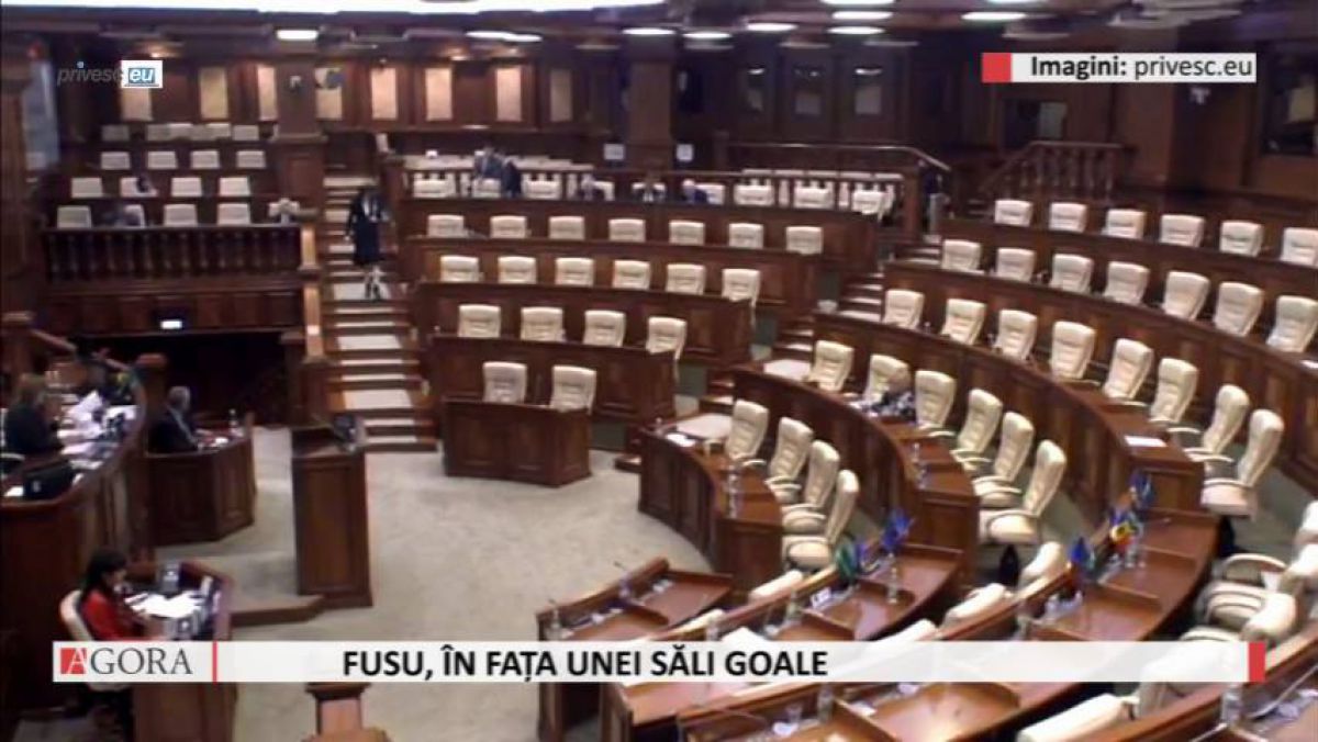 FOCUS. Corina Fusu „primită” de o sală fără deputați la Parlament