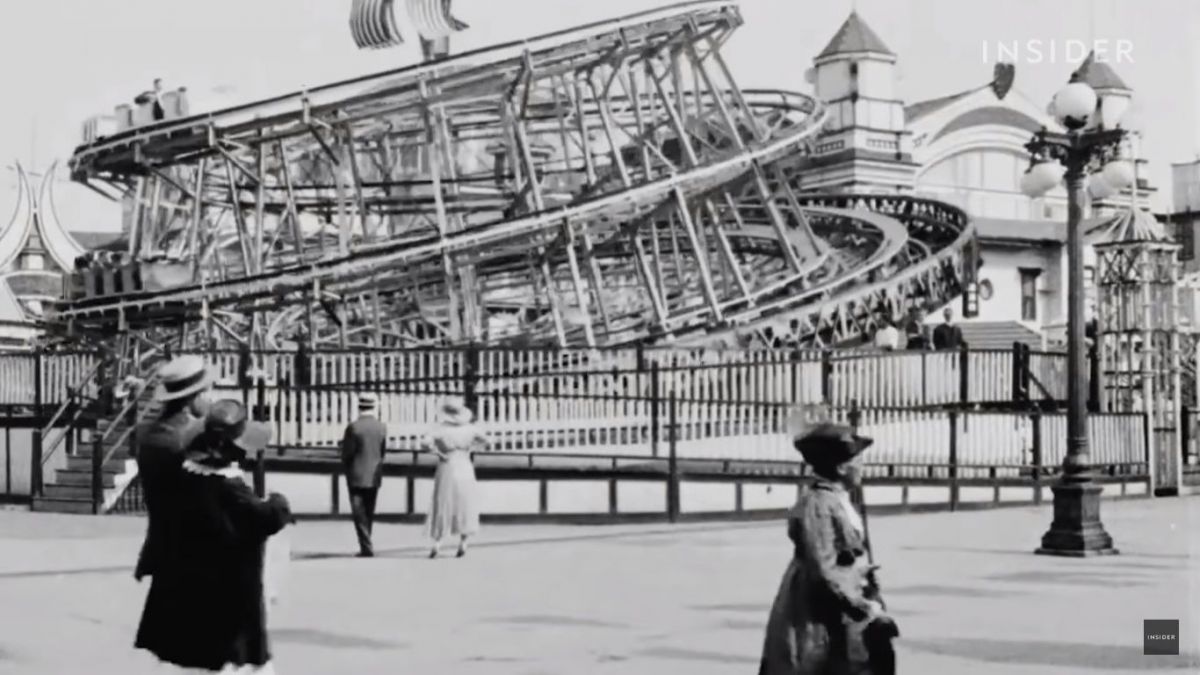 VIDEO. Cum arăta un parc de distracții în anul 1916