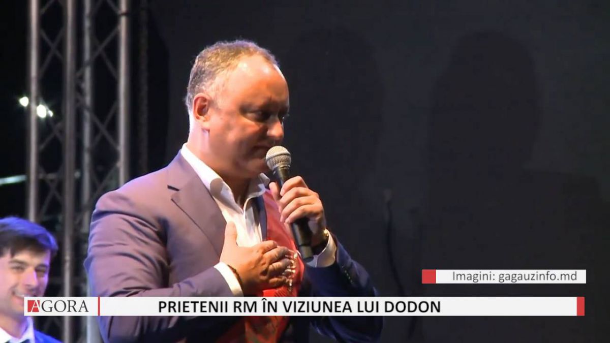 VIDEO. Dodon, la Comrat: Cei mai buni prieteni ai R. Moldova sunt Rusia și Turcia