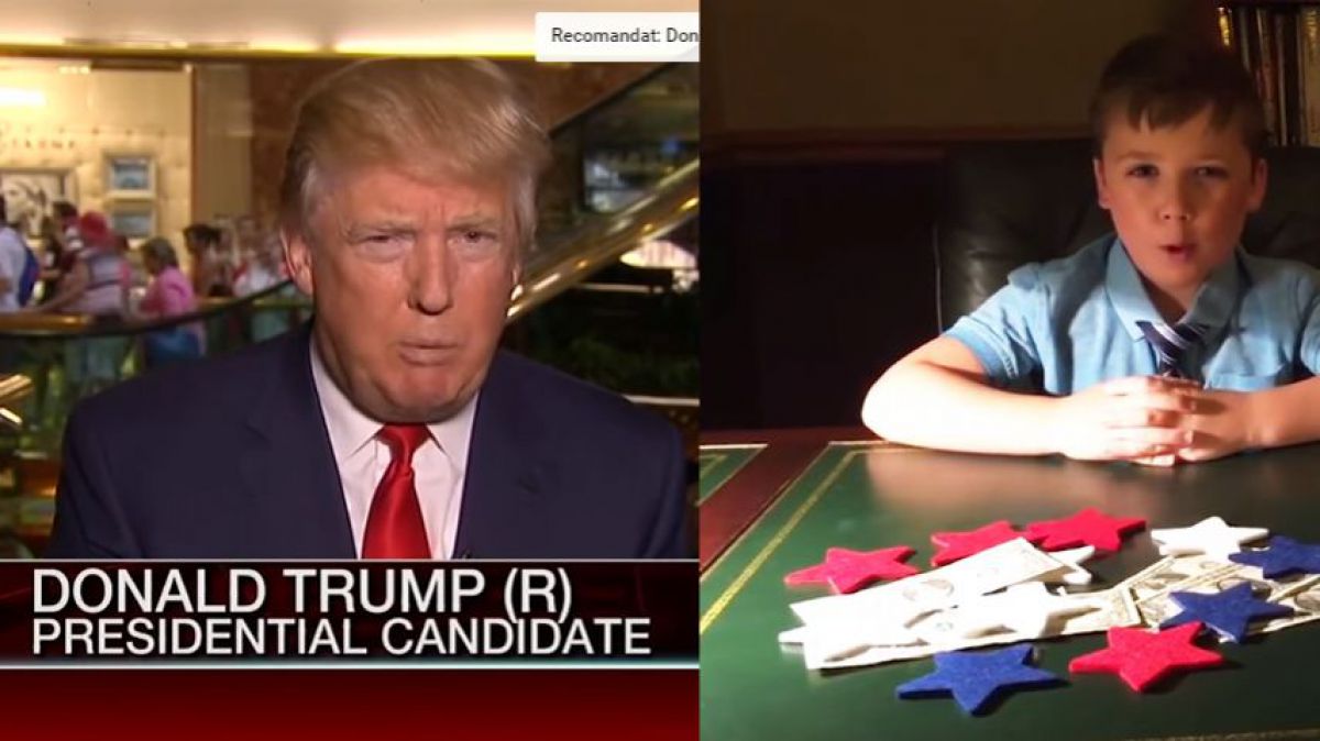 VIDEO. Donald Trump, imitat de către copii