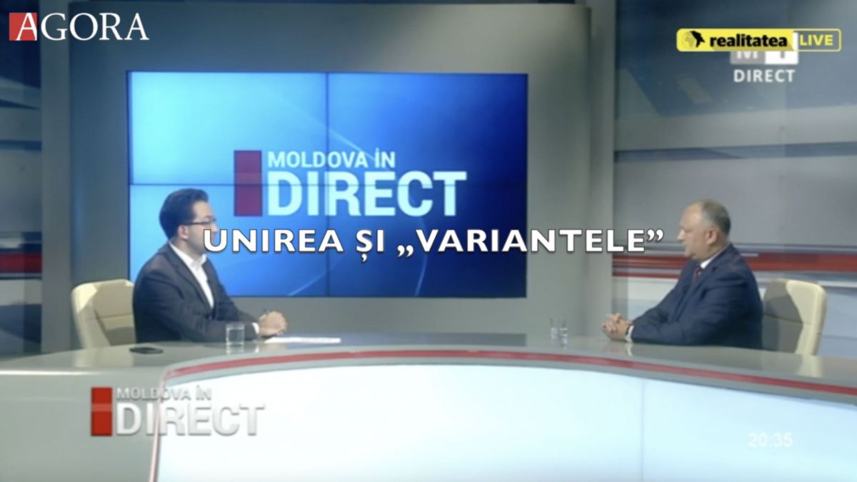VIDEO. „Bucuria” lui Ștefan și „variantele” românilor. Exprimările lui Igor Dodon de la o emisiune televizată