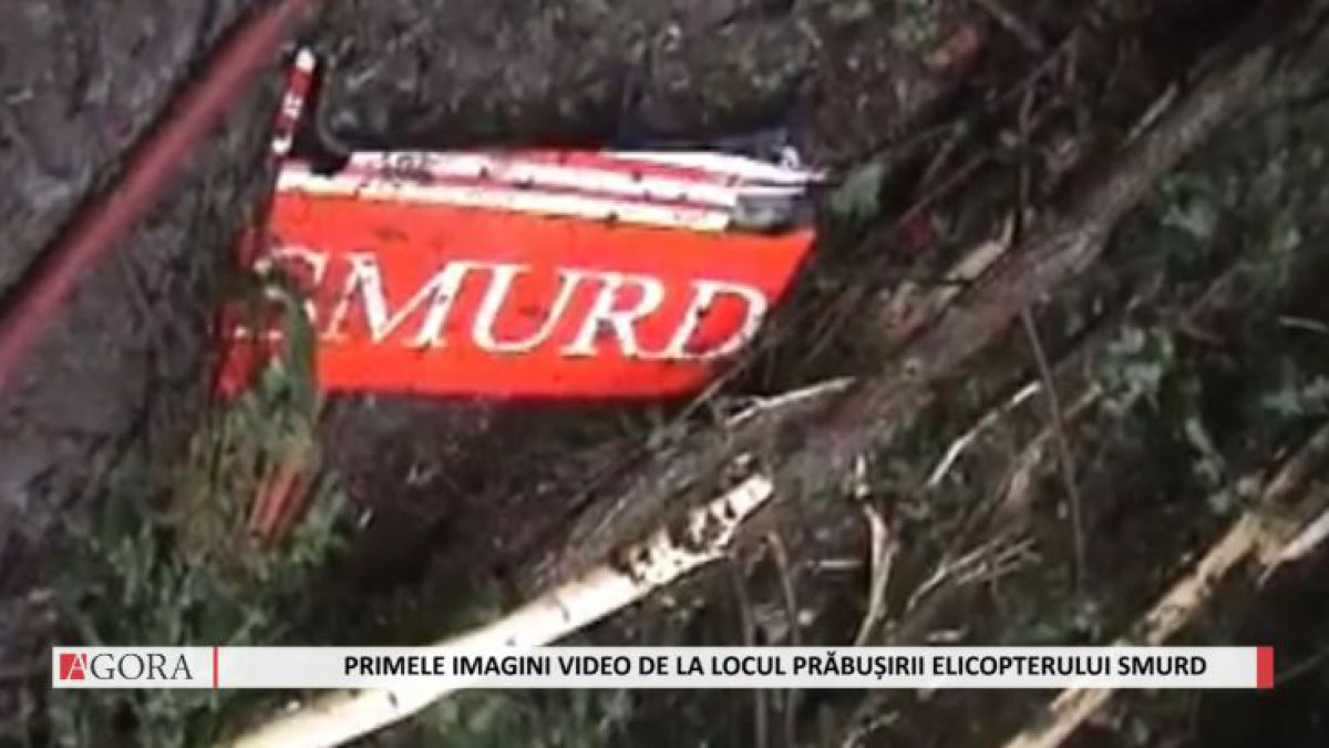 VIDEO. Imagini de la MAI cu locul prăbușirii elicopterului SMURD