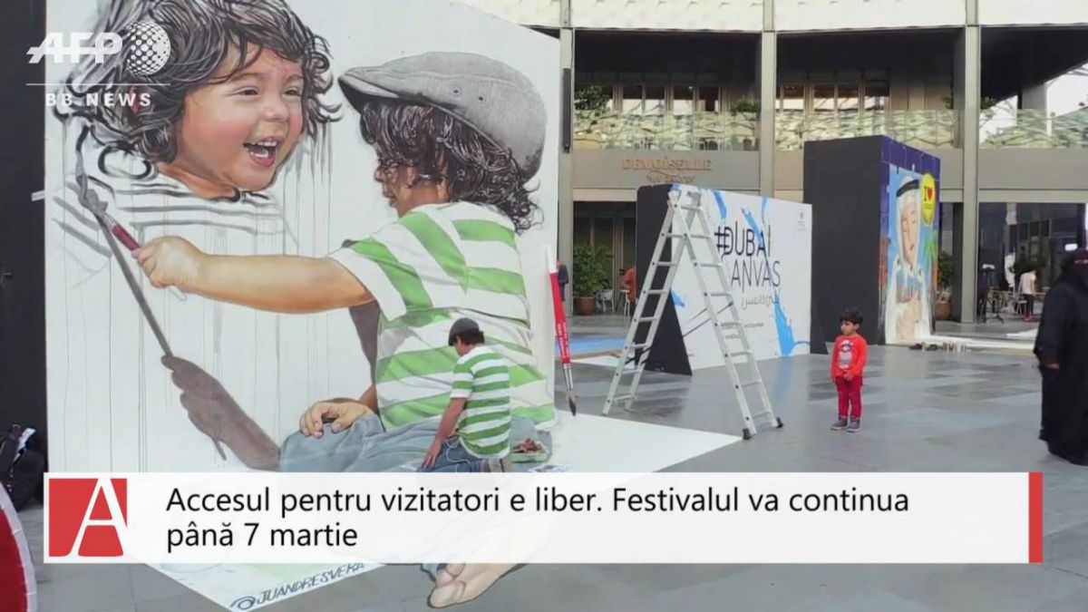 VIDEO. Imagini inedite surprinse la Festivalul de artă Dubai Canvas