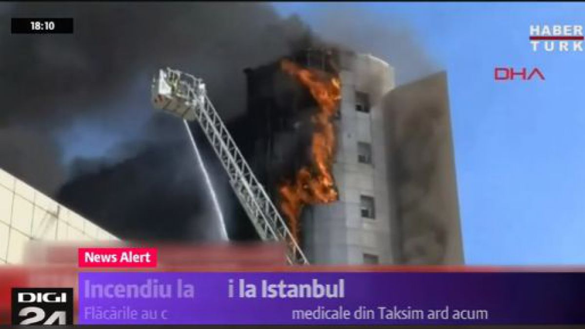 VIDEO. Incendiu de amploare într-un spital din Istanbul