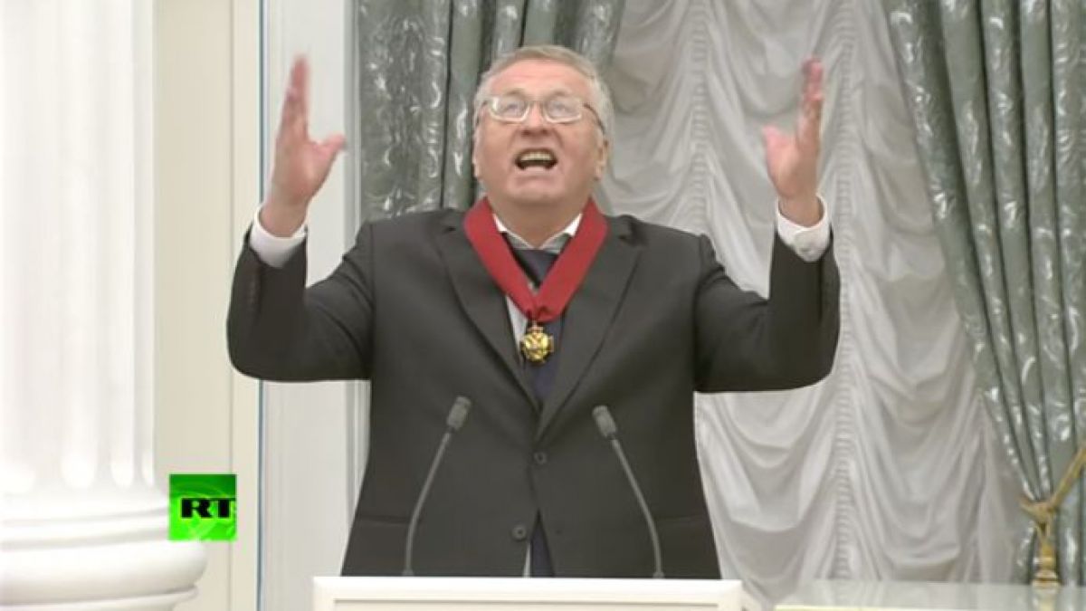 VIDEO. Jirinovski a primit ordinul de la Putin și a recitat „Doamne, apără-l pe țar”
