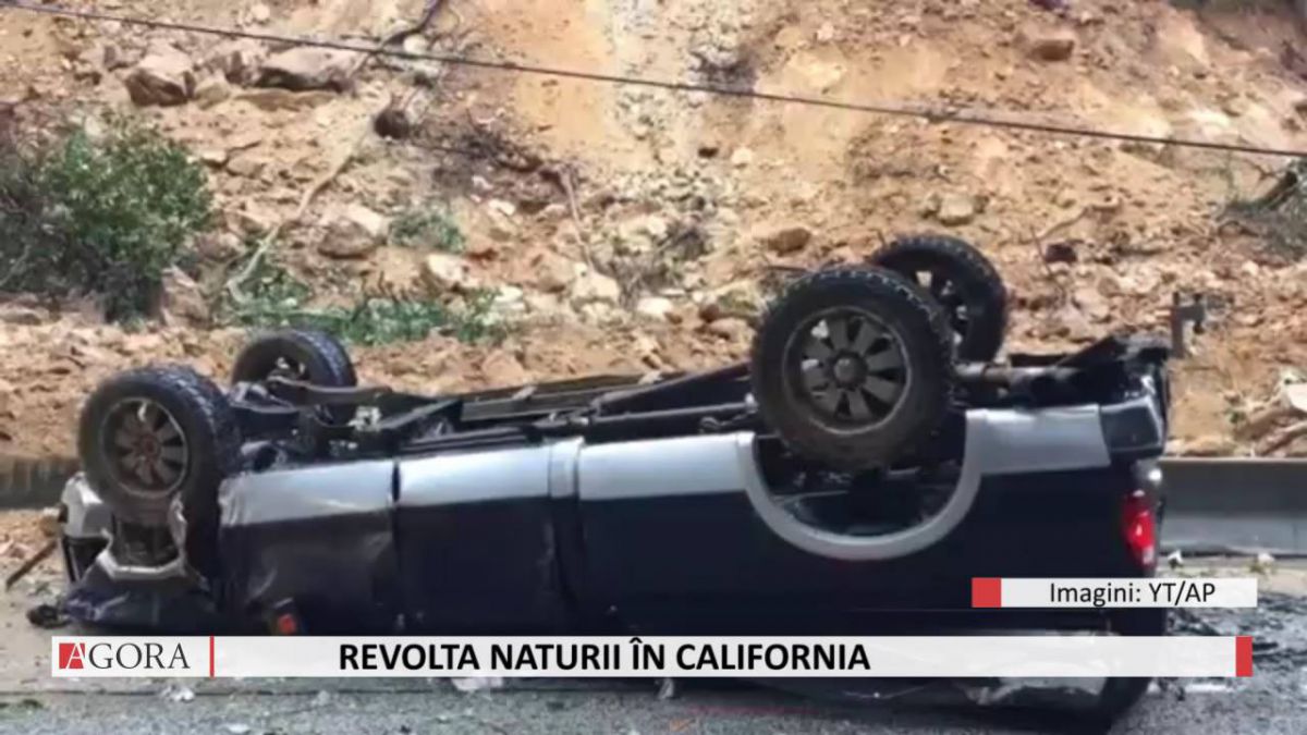 VIDEO. Natura vs. California. Ploile torențiale au făcut ravagii în statul american