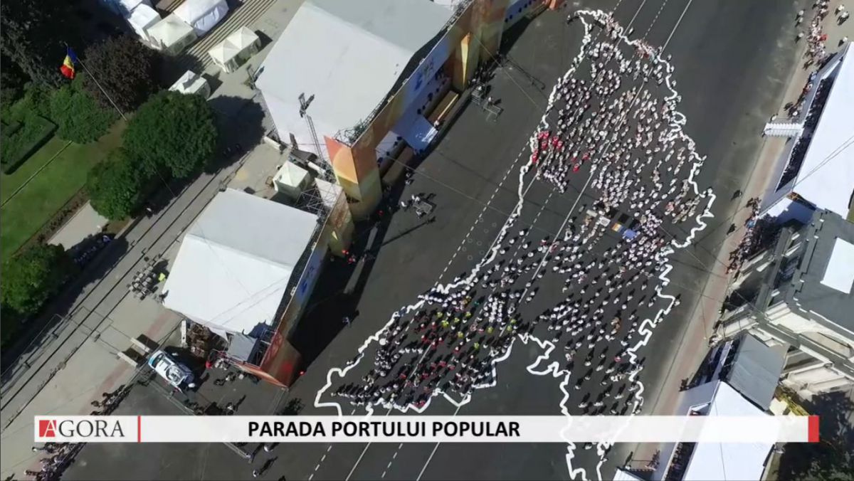 VIDEO cu DRONA! Așa a arătat parada portului popular în PMAN