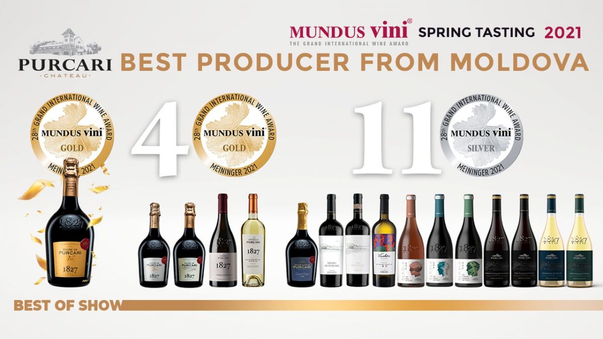 Vinăria Purcari, desemnată „Cel mai bun producător de vinuri din Moldova” la Mundus Vini 2021