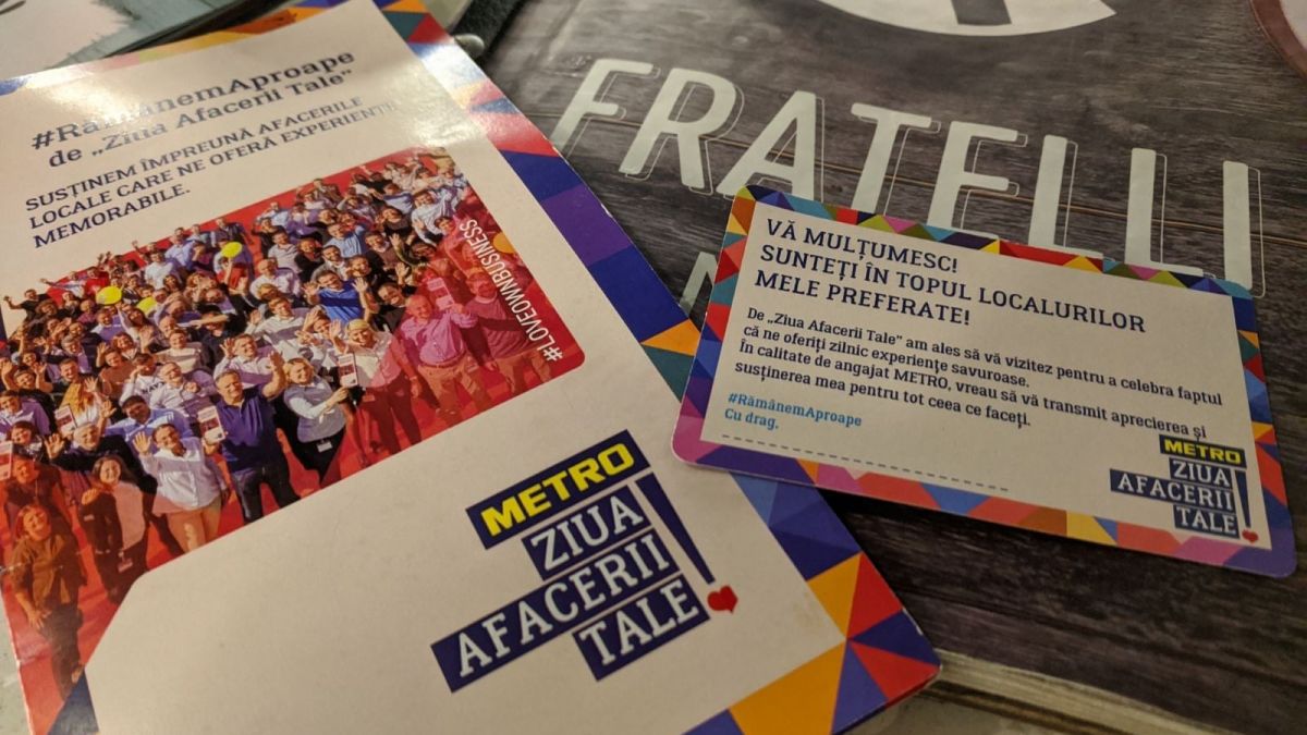 Ziua Afacerii Tale - solidaritate cu HoReCa: Angajații METRO au vizitat restaurantele locale sau au comandat online bucatele preferate